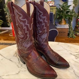 Justin lizard cowboy boots style 8102 9.5D Made in USA